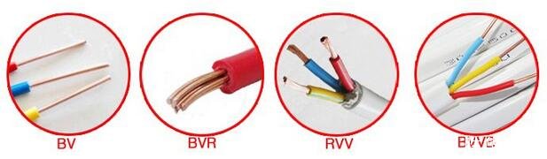 BVV、BV、RVV、BVR電線圖片區(qū)別