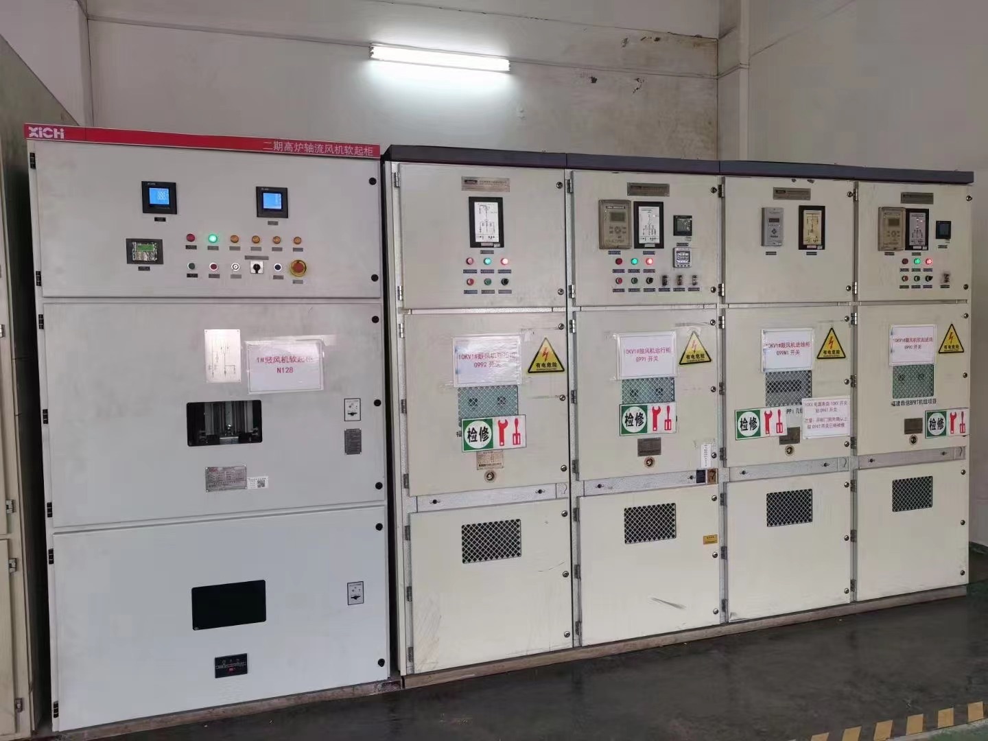 高壓軟起在某鋼廠高爐風(fēng)機的應(yīng)用(圖1) 高壓軟起在某鋼廠高爐風(fēng)機的應(yīng)用(圖1)